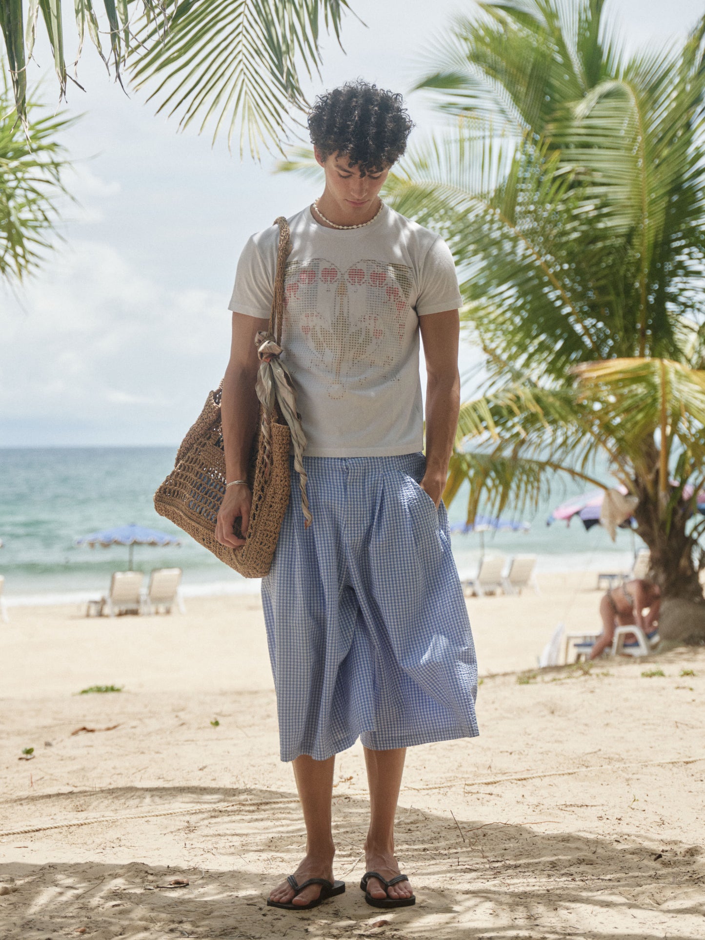 Retro21 R21 white liquid ammonia fabric slim fit island heart digital print T-shirt