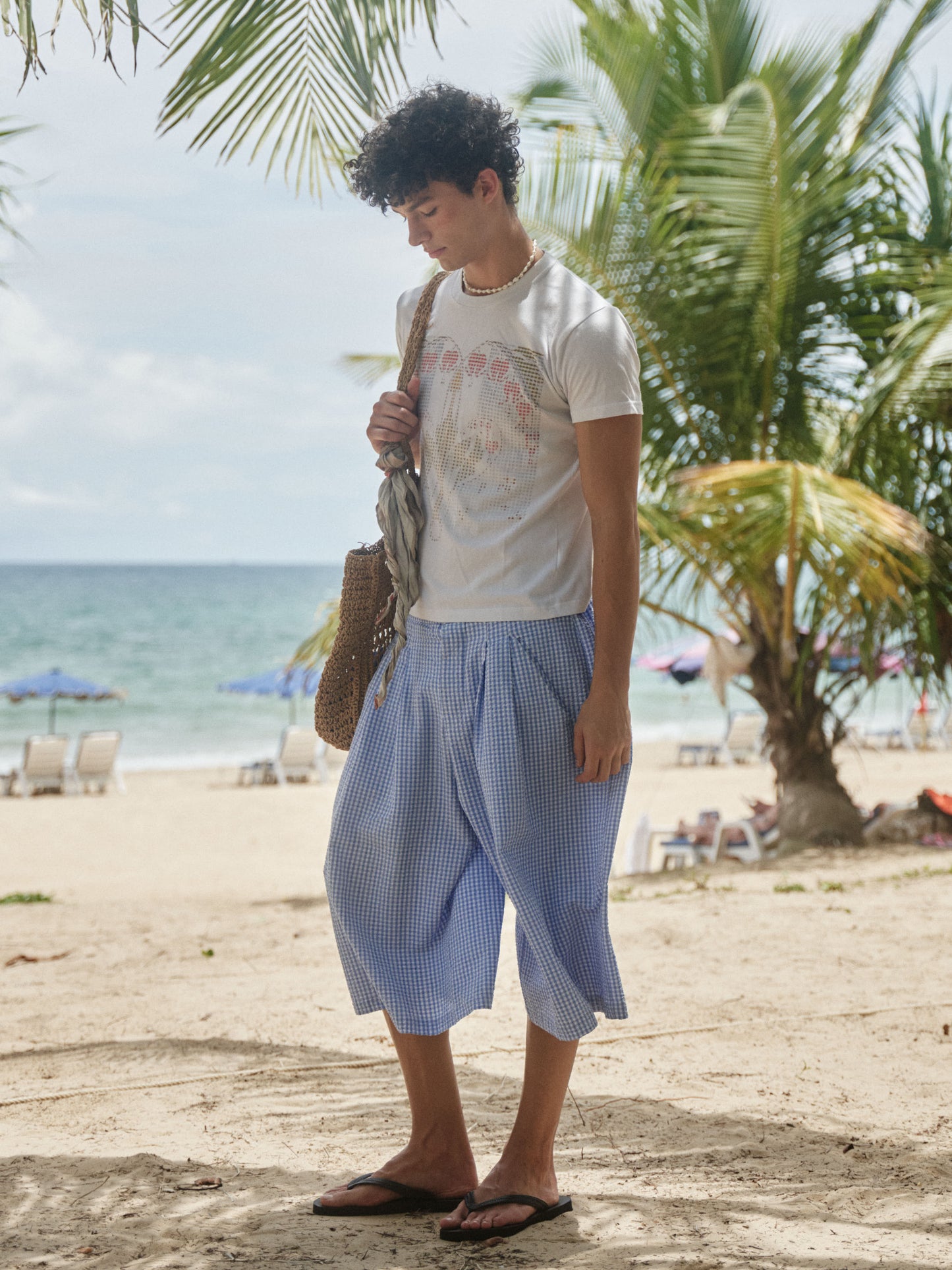 Retro21 R21 white liquid ammonia fabric slim fit island heart digital print T-shirt