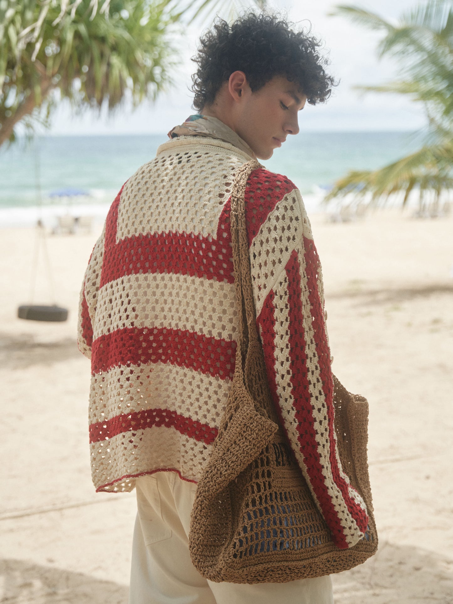 Retro21 R21 knitted openwork long-sleeved shirt