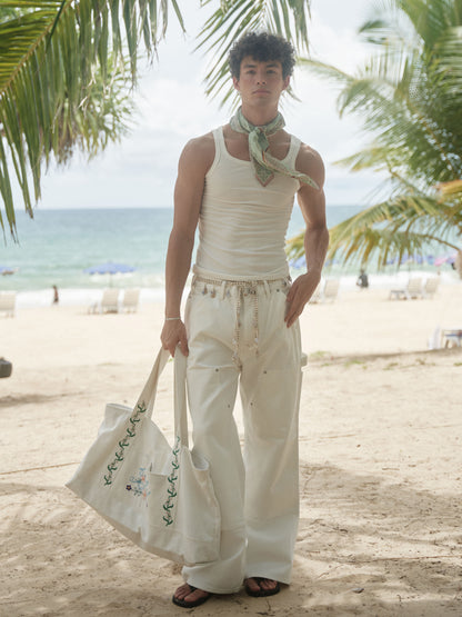 Retro21 R21 white knee-length jeans