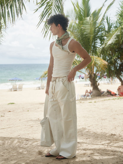 Retro21 R21 white knee-length jeans