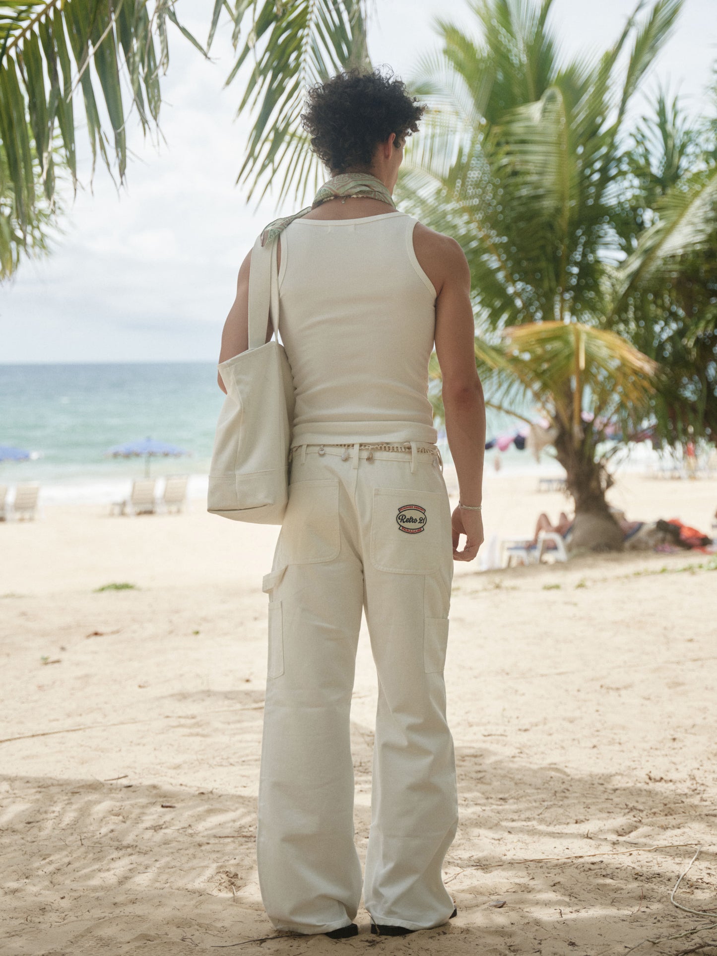 Retro21 R21 white knee-length jeans