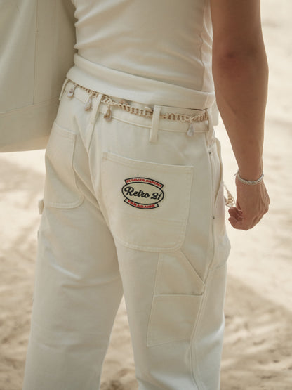 Retro21 R21 white knee-length jeans