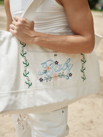 Retro21 R21 white canvas baby bag Casual commuting bag