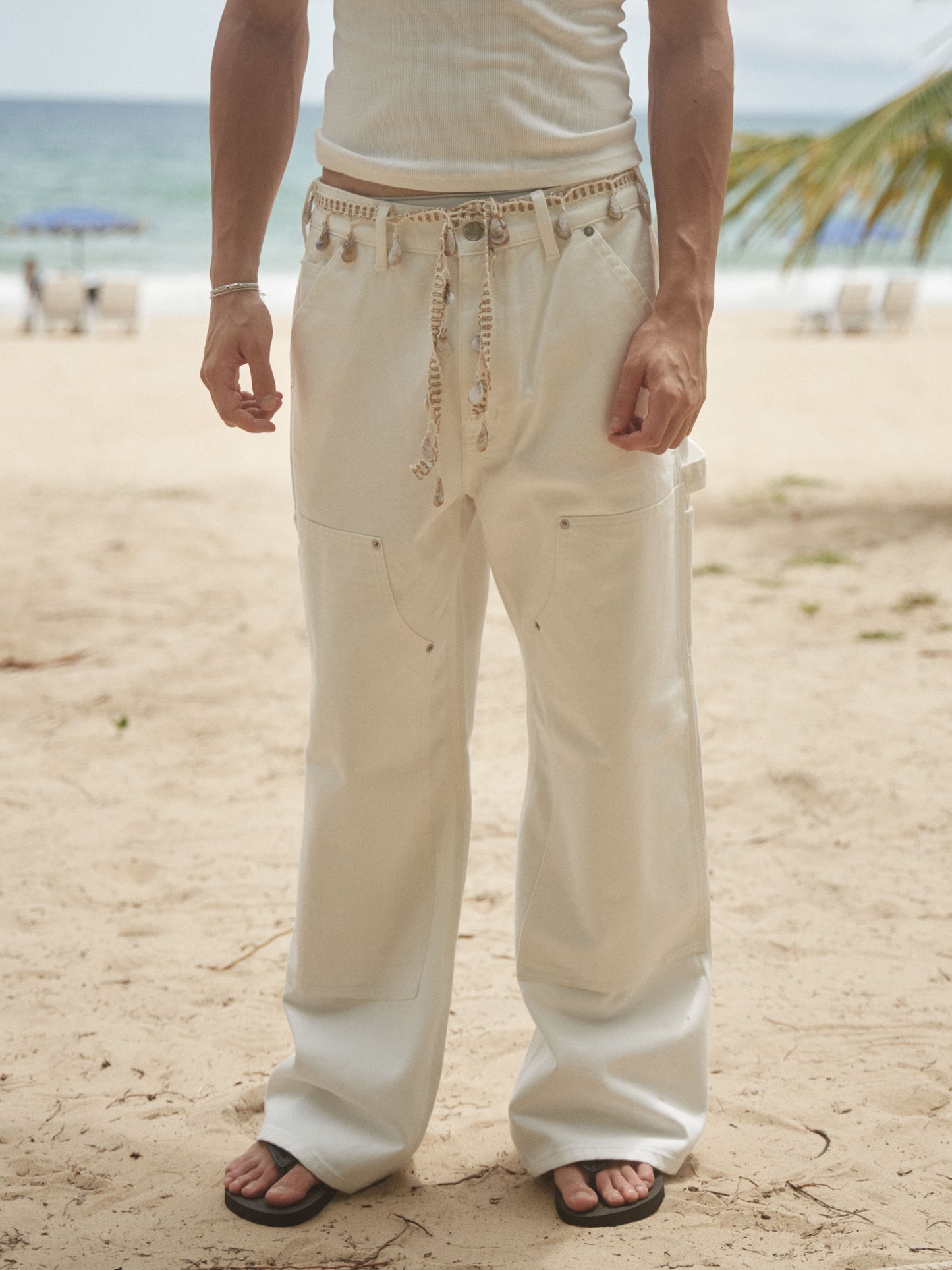 Retro21 R21 white knee-length jeans