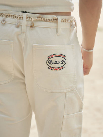 Retro21 R21 white knee-length jeans