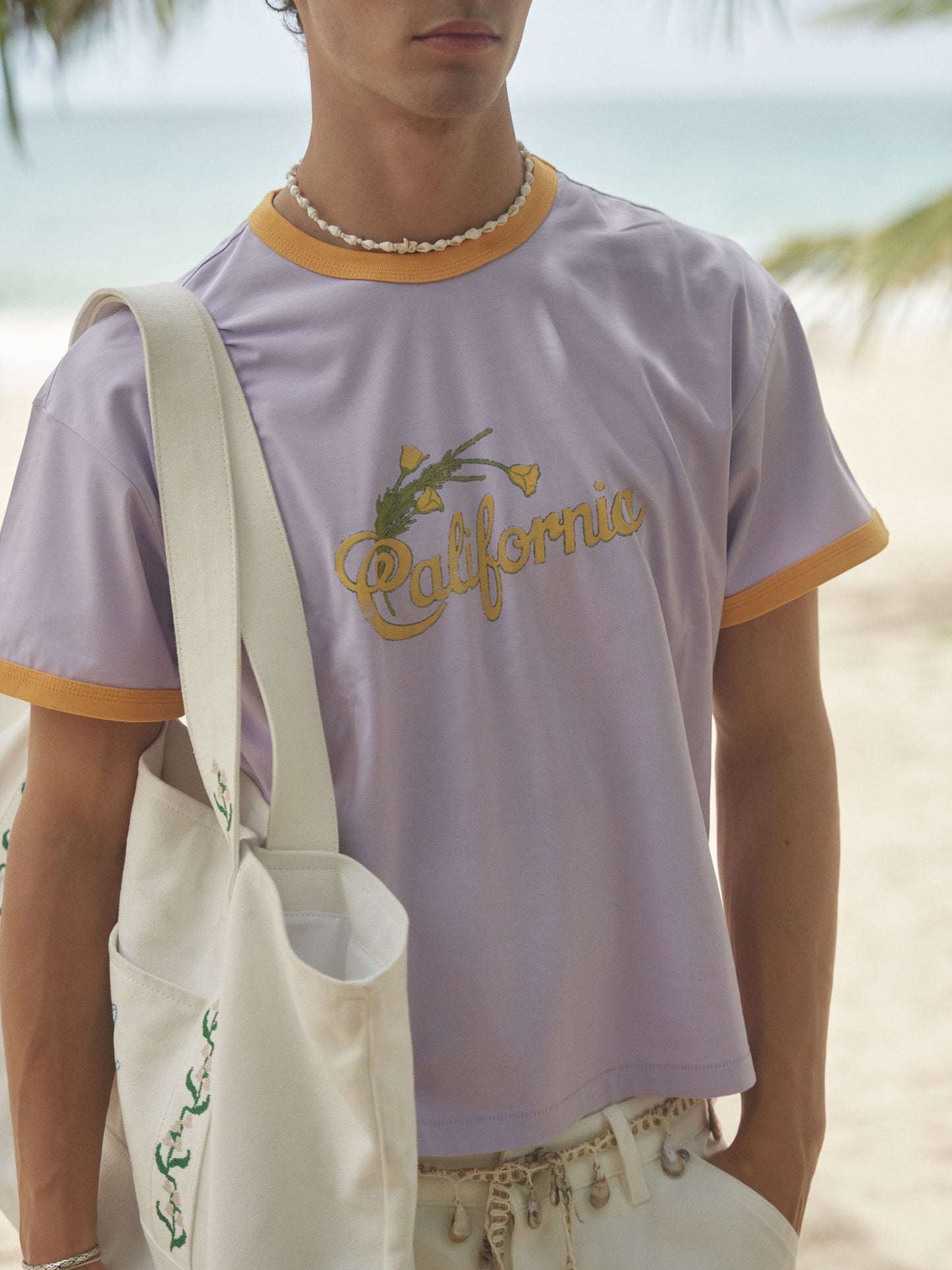 Retro21 R21 color-blocking and printed slimming T-shirt