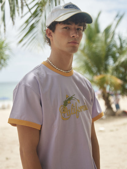 Retro21 R21 color-blocking and printed slimming T-shirt