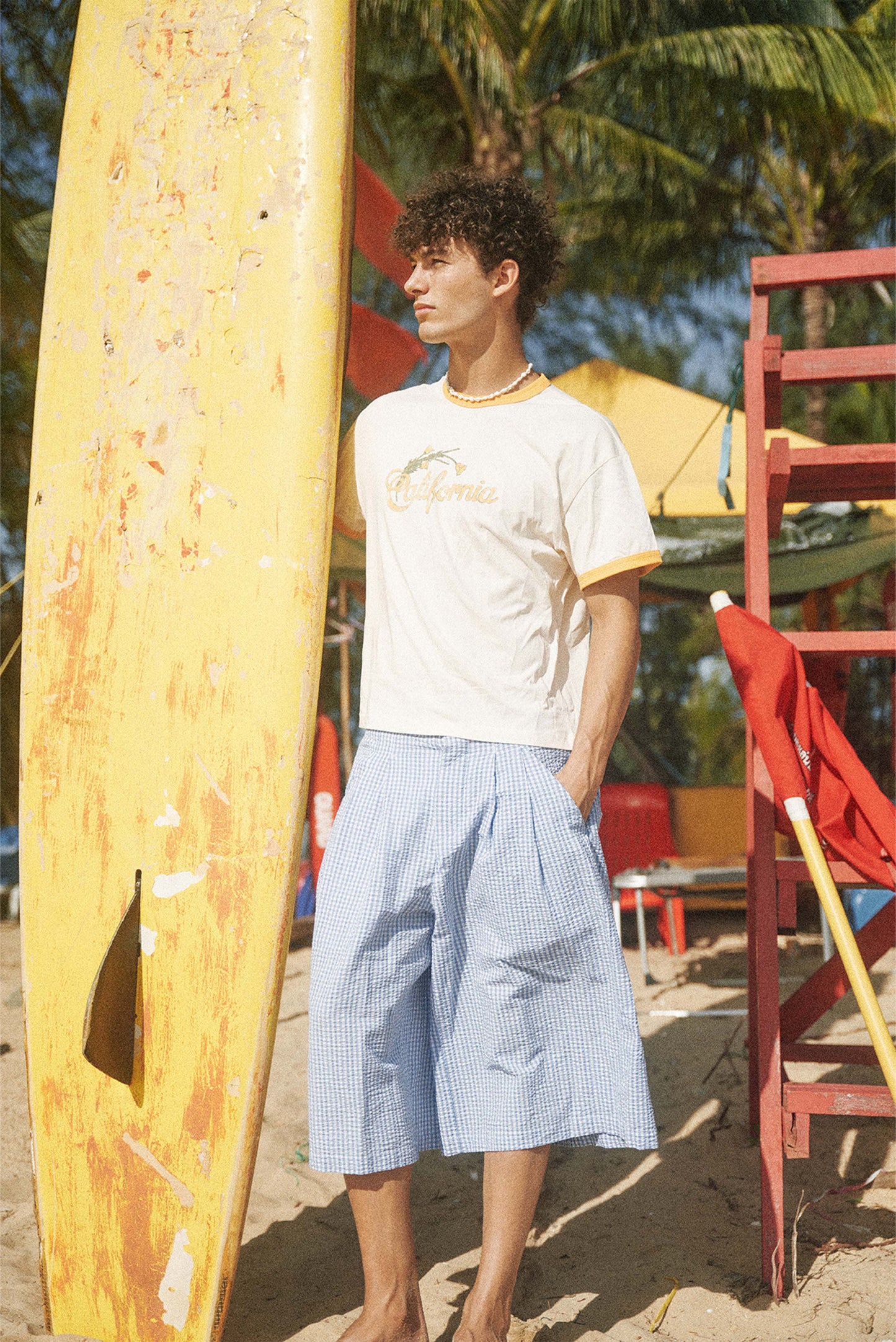 Retro21 R21 color-blocking and printed slimming T-shirt