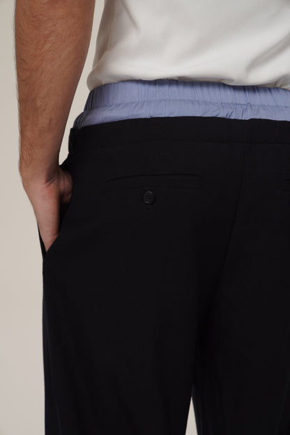 Retro 21 R21 patchwork double-waisted Italian imported 100% wool suit trousers