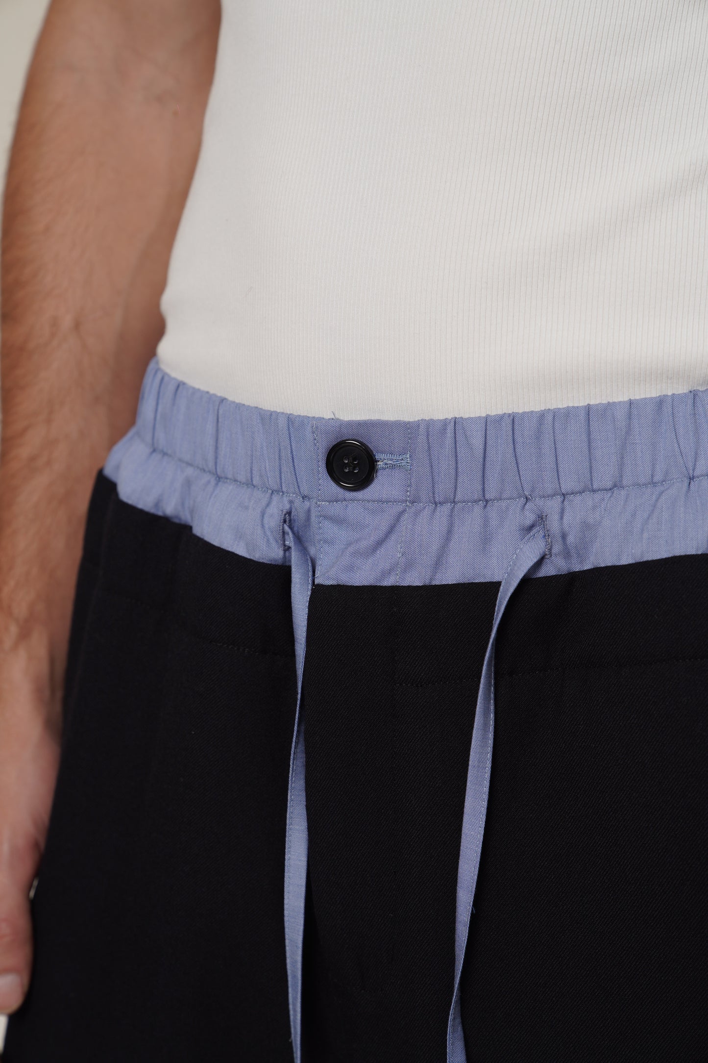 Retro 21 R21 patchwork double-waisted Italian imported 100% wool suit trousers