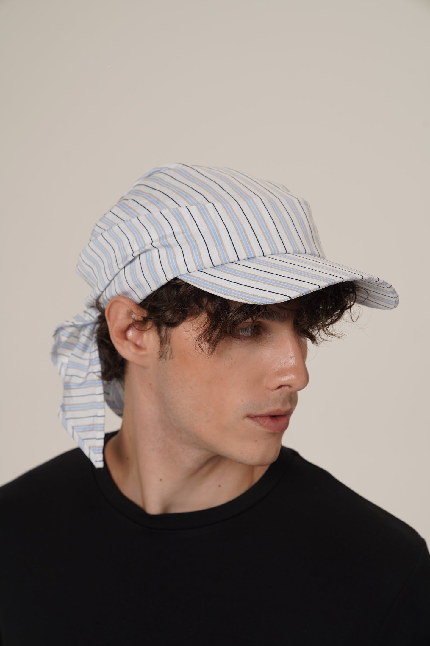 Retro 21 R21 Multi-functional color-blocking Silk Scarf Baseball cap