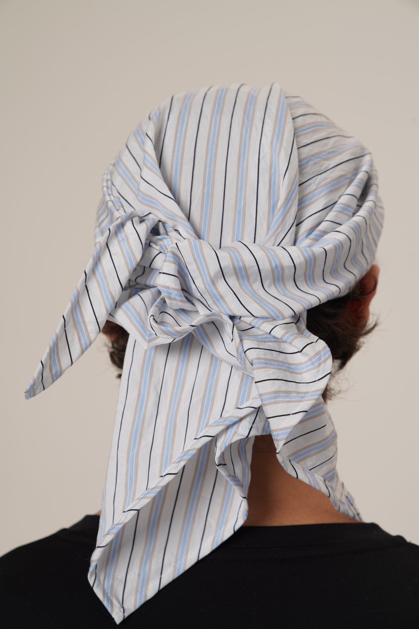 Retro 21 R21 Multi-functional color-blocking Silk Scarf Baseball cap