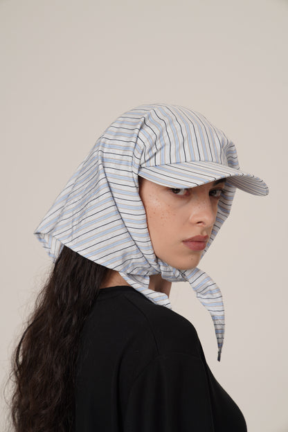 Retro 21 R21 Multi-functional color-blocking Silk Scarf Baseball cap