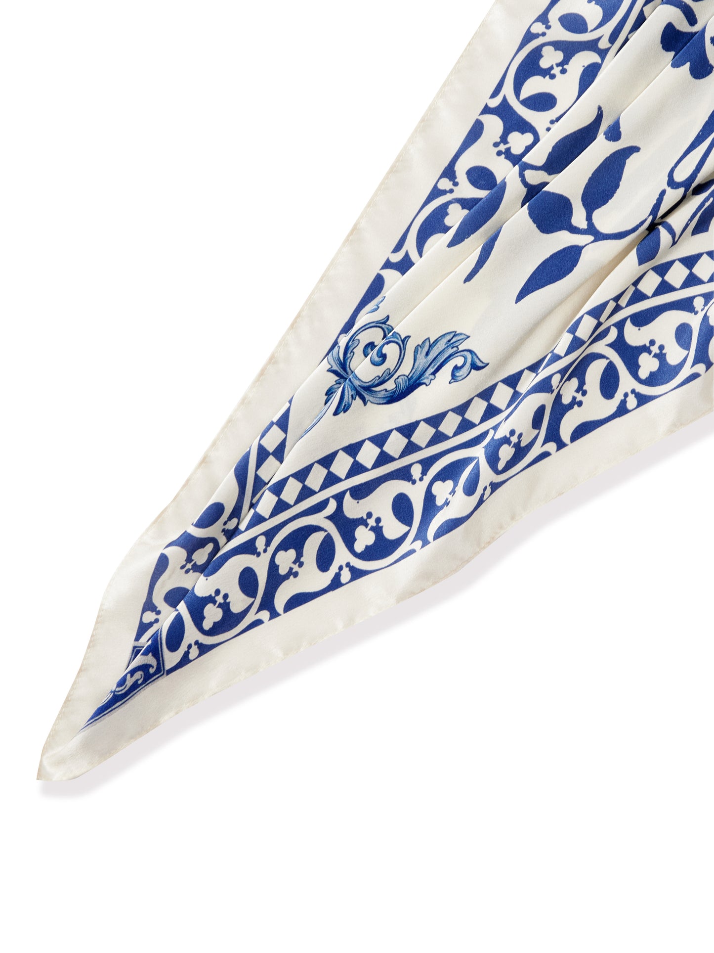 Retro21 R21 blue "Times Remake" collaboration retro silk scarf