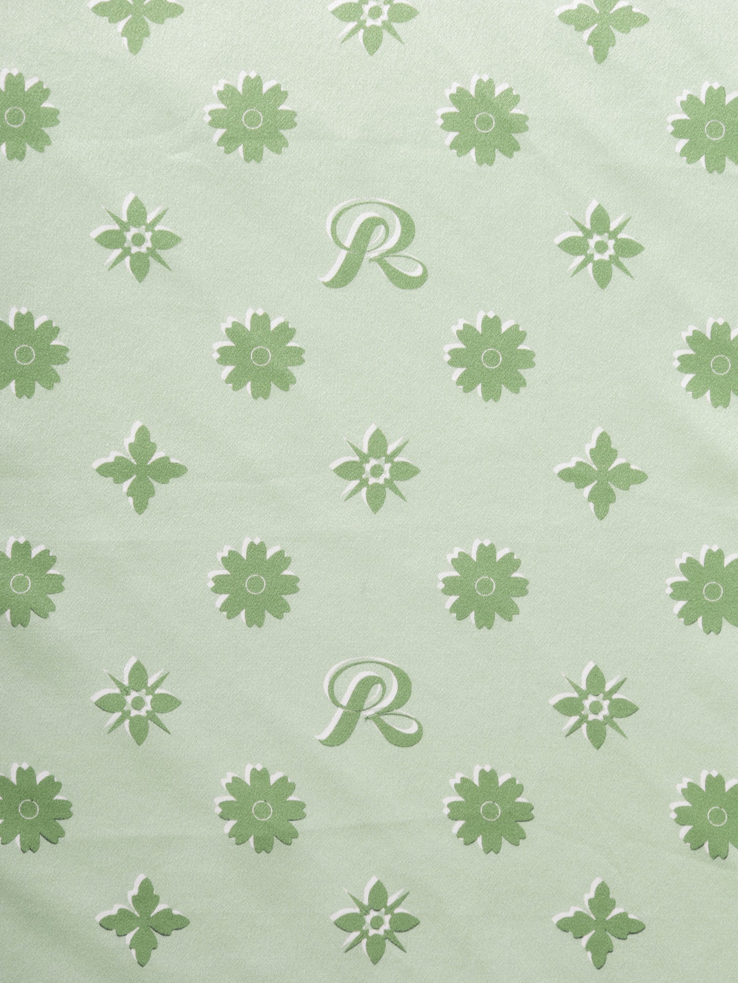 Retro21 R21 100% mulberry silk avocado color brand logo silk scarf