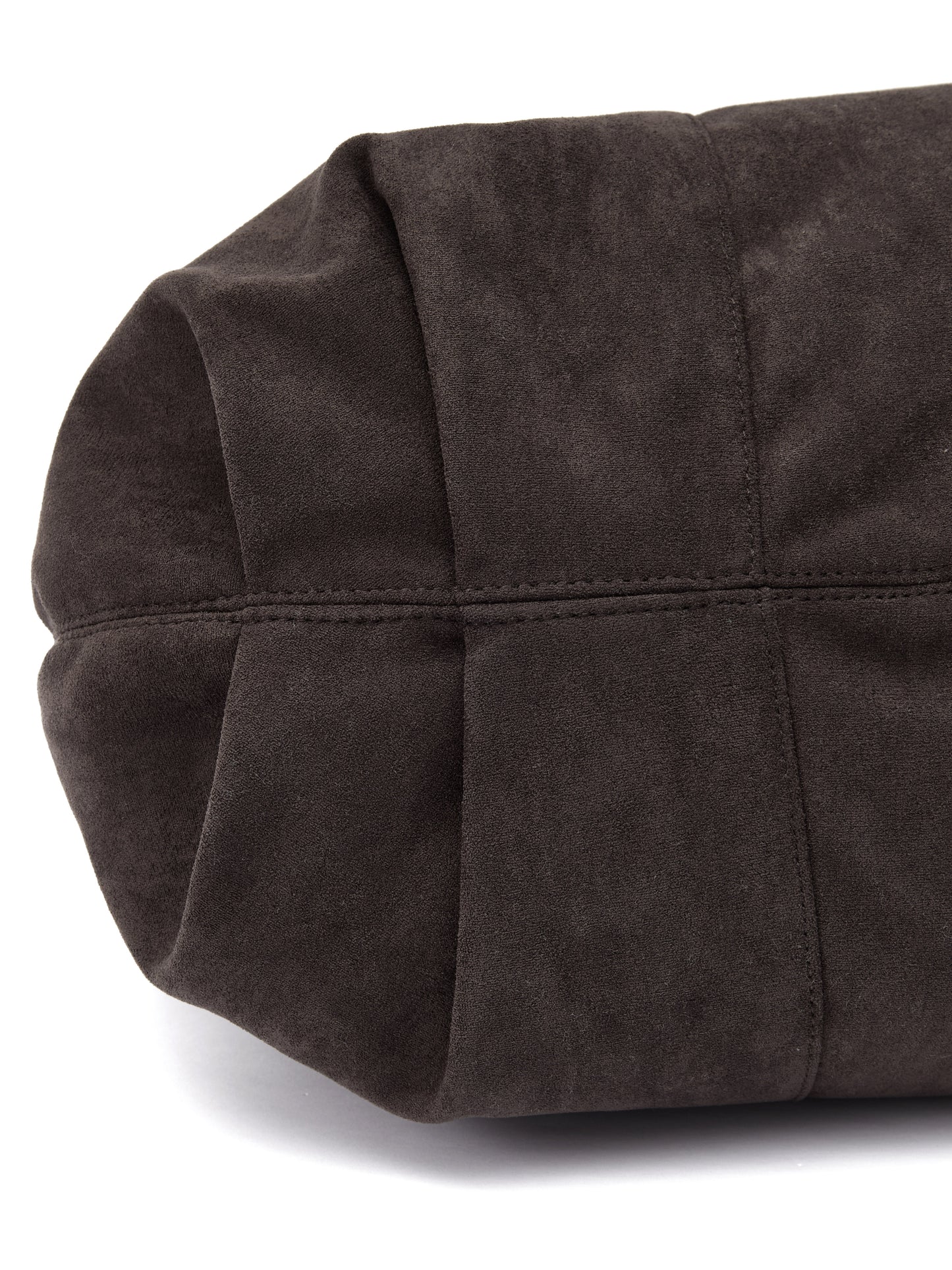 Retro21 R21 Dark brown three-dimensional pleated single-shoulder shell-shaped wandering bag, suede bag