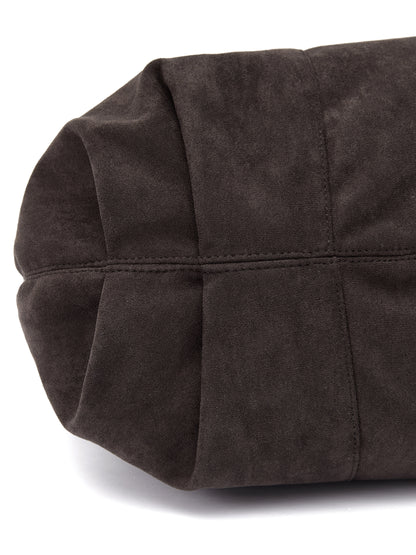 Retro21 R21 Dark brown three-dimensional pleated single-shoulder shell-shaped wandering bag, suede bag