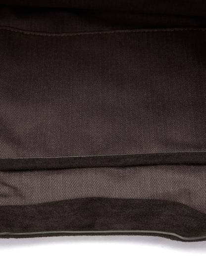 Retro21 R21 Dark brown three-dimensional pleated single-shoulder shell-shaped wandering bag, suede bag