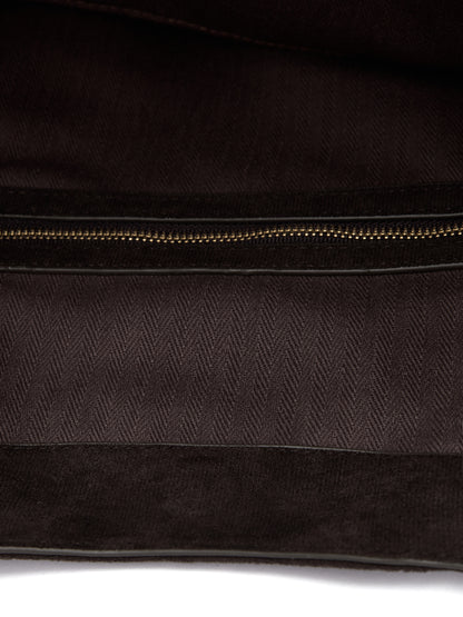 Retro21 R21 Dark brown three-dimensional pleated single-shoulder shell-shaped wandering bag, suede bag