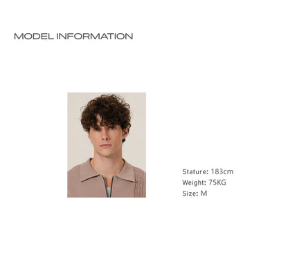 Retro 21 R21 Custom openwork pattern beige long-sleeved shirt