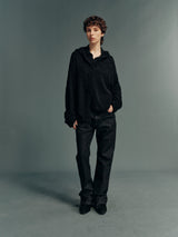 Textured Wool-Blend Open-Knit Hooded Cardigan Sweater
