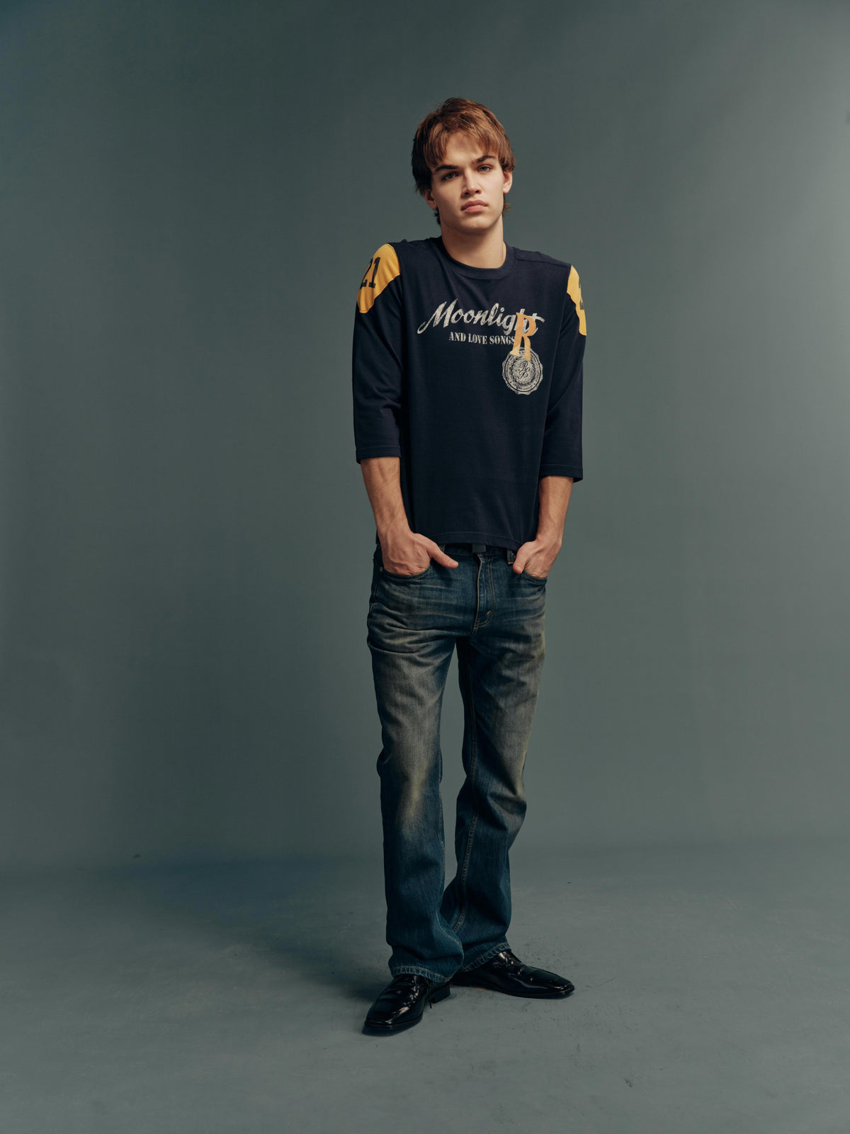 Mud-Dyed Vintage-Wash Slub Cotton Slim-Fit Flared Jeans