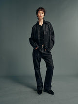 100% French Linen Relaxed Lightweight Cropped Collared Shirt