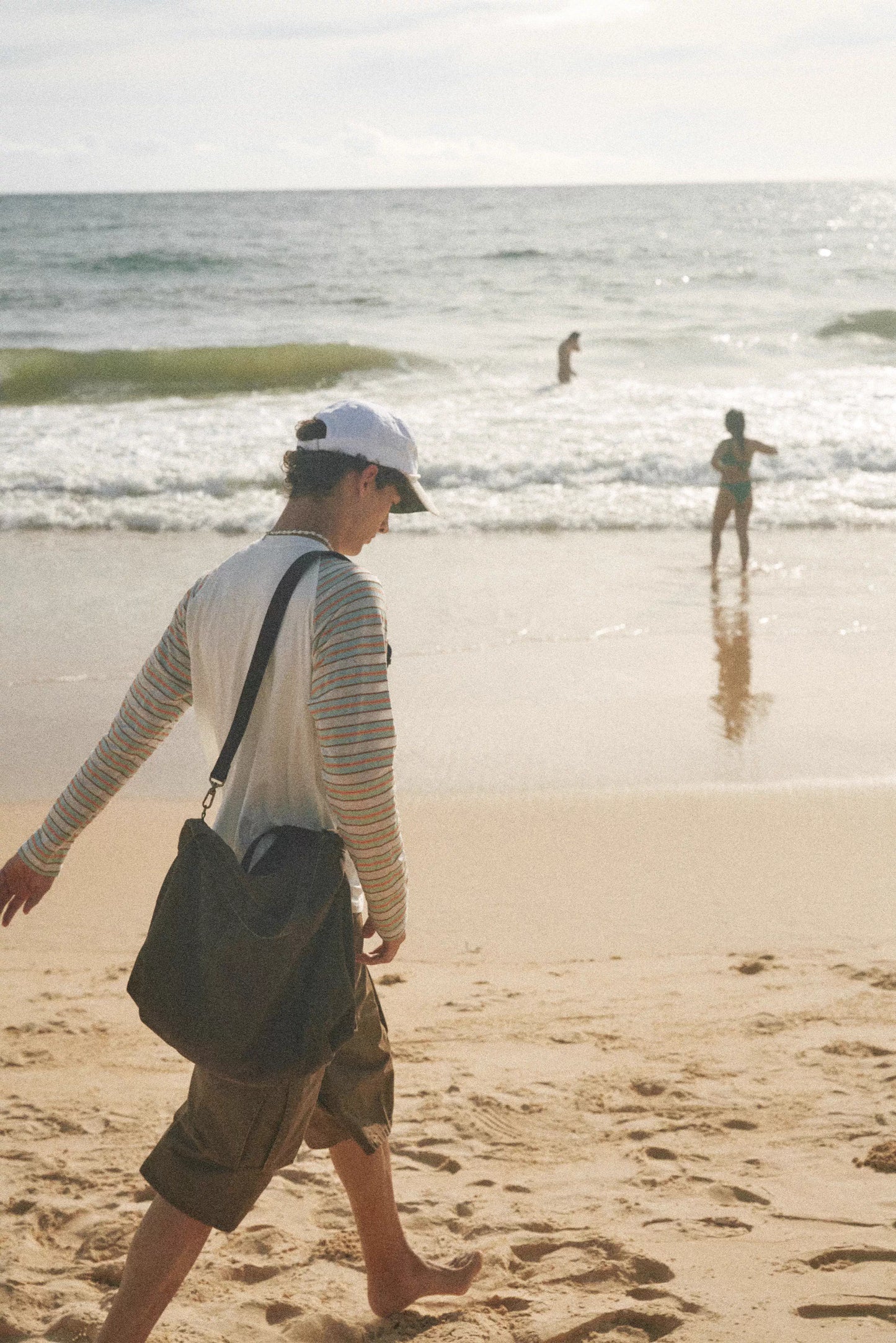 Retro21 R21 washed and aged dark brown wide-leg all-cotton seven-inch pocket pants