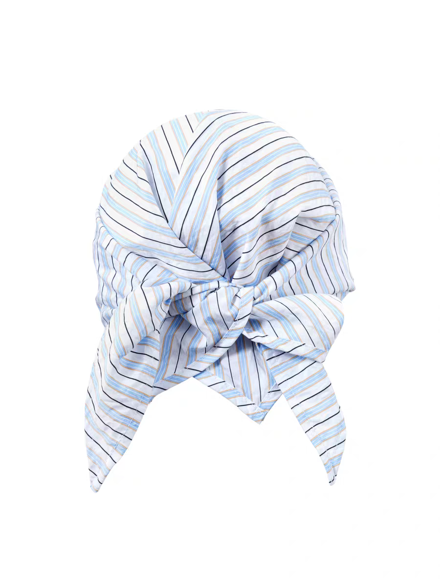 Retro 21 R21 Multi-functional color-blocking Silk Scarf Baseball cap